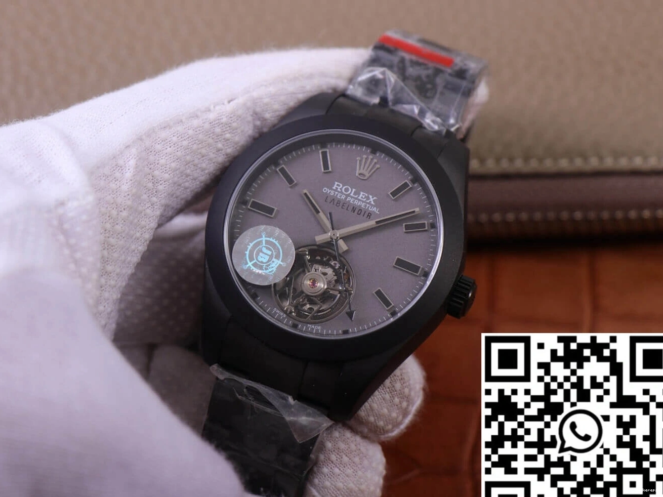 watch Black LNT01HS-001 Noir Factory Label Design Rolex Replica Base Milgauss 116400 case JB 0330